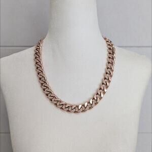 Luv AJ rose Gold 22" chunky curb chain necklace